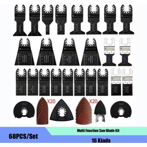 68PCS/Set Multi Function Saw Blade Parts Accessories for Wood Cutting Tool Bit