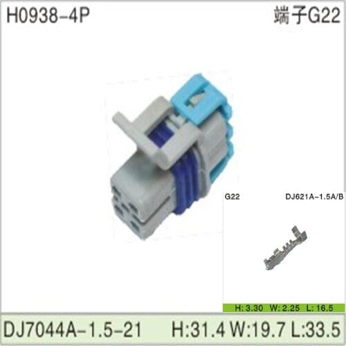 Free shipping 500pcs DJ7044A-1.5-21 4Pin 1.5mm AMP Car Electrical Wire Connectors for VW,BMW,Audi,Toyota,NISSAN AND other