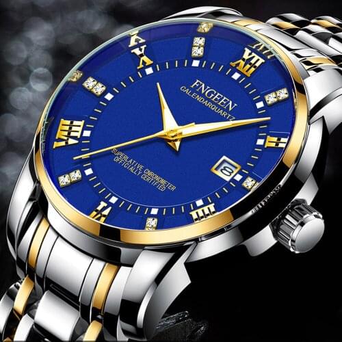 FNGEEN Fashion Men Watches Male Top Brand Luxury Quartz Watch Men Casual Business Waterproof Sport WristWatch Relogio Masculino