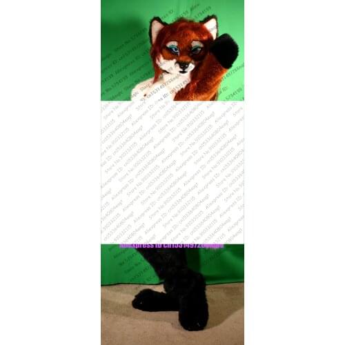 Customized Available REAL PHOTO Miss Fox CATWOMEN full sets husky dog Suit fursuit CAT wolf Costume fox Party Carnival Gift