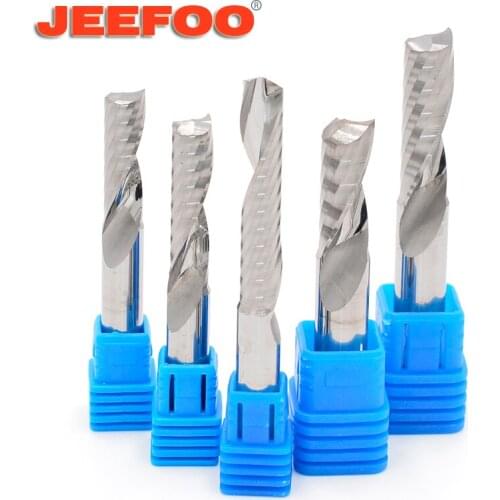6mm Single Flute CNC Router Bits One Flute Spiral End Mills Carbide Milling Cutter for PVC Cutter