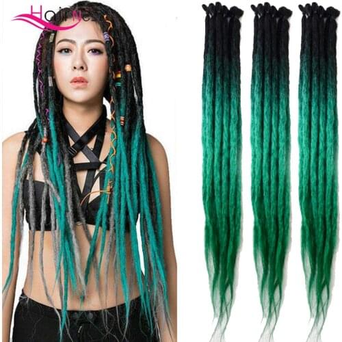 Hair Nest 24 inch Ombre Dreadlocks Hair Extensions Crochet Braids Synthetic Hair Hip-Hop Style Crochet Hair Ombre Braiding Hair