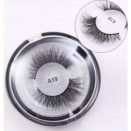 Individual Eyelashes A19 Mink Eyelashes 3D Mink Lashes Long Lasting False Eyelashes Handmade Natural Lashes Faux Cils