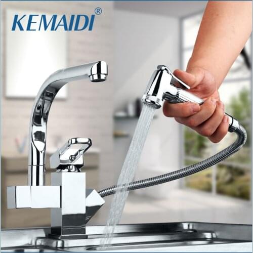 KEMAIDI Solid Brass Kitchen Mixer taps hot and cold Kitchen Tap Single Hole Water Tap Kitchen Faucet torneira cozinha