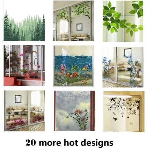 20 designs Film On Glass Self-Adhesive Window Film Sticker Glass Film privacy Decoration Glass Sticker film 60X58cm