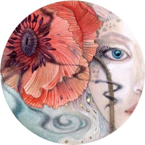 Top Manufacturer Embroidery Poppy Girl Needlework Cross Stitch Patterns with 100% Cotton Flosses & Free Shipping for Home Decor