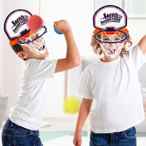 Head Hoop Basketball Party Game Adjustable Headband Soft Balls Kids Adult Toy Fun Outdoor Indoor Sports Toys