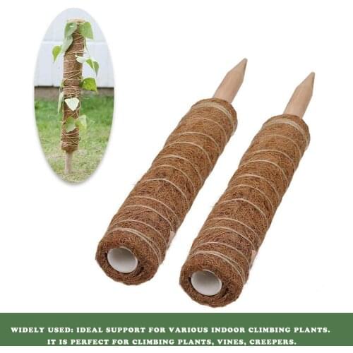 Wholesale 50cm/40cm/30cm /set Plant Climbing Coconut Totem Rod Connectable Garden Support Stick Plant Flower Holders