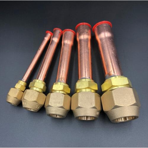45 Degree SAE 1/4" 3/8" 1/2" 3/4" Flare Connector With Copper Tube Brass Pipe Fitting Adapeter For Air conditioner
