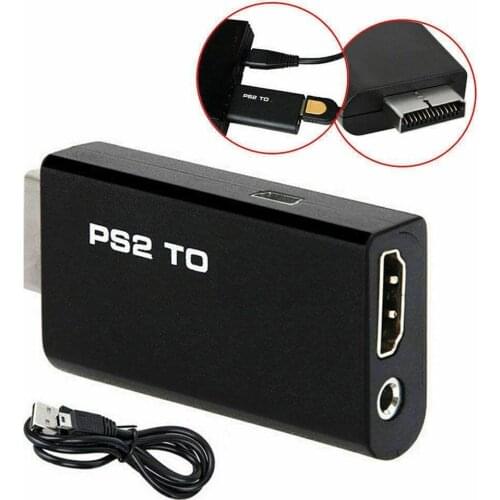 Portable for PS2 to HDMI-compatible Audio Video Converter Adapter AV HDMI-compatible Cable For PlayStation 2 Plug And Play Parts