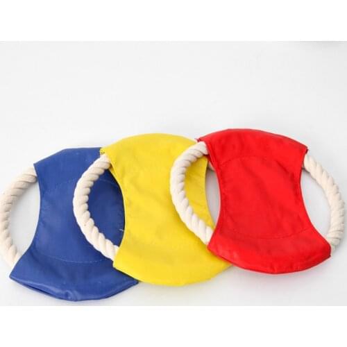 Durable Pet Dog Outdoor Training Puppy Flying Discs Toy High Quality Nylon Big Dog Chew Rope Toy Interactive dog supplies toy