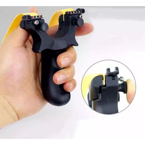 High Quality Slingshot of Resin Flat Rubber Band 4 Aiming Accurate Slingshot for Hunting Shooting Outdoor Archery Catapult