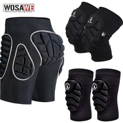 WOSAWE Motocross Shorts Protector Motorcycle Shorts Moto Protective Gear Armor Pants Hip Protection Riding Racing Equipment