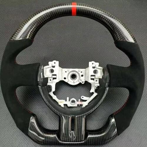 Racing Cuatomized Real Carbon Fiber Sports Steering Wheel Alcantara Leather compatible for SUBARU BRZ Toyota 86