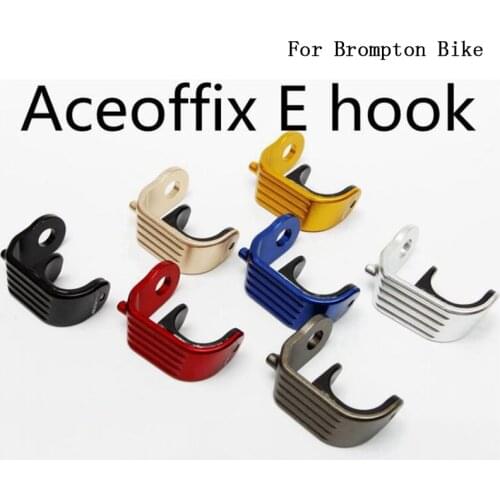 Ultralight 12g Bicycle Fork Hook Aluminum Bike E Type Pothook Used for Brompton ACE Folding Bike BMX Parts 4 colors