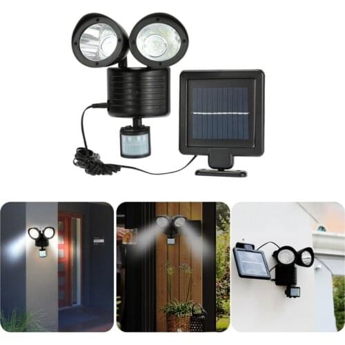 22 LED Dual Security Detector Solar Spot Light Motion Sensor Floodlight Outdoor Wall Light for Garden Landscape Wholesale Sale