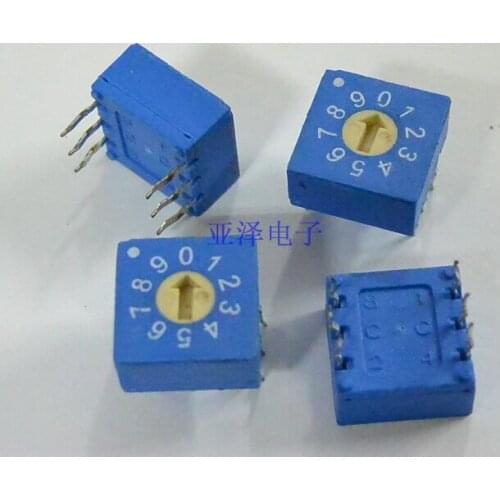 Taiwanese rotary encoder switches 0-9 DIP switch 10 n Code 8421C PCB coding switch 3 : 3