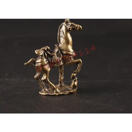 Creative pure brass, battle steed small ornaments, exquisite crafts, trinkets