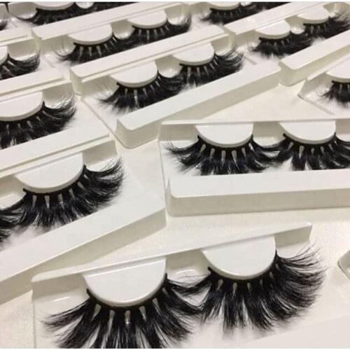 Ultra Beauty Lashes 25mm Mink Eyelashes 22mm Long Fluffy Lashes Private Label 100% Hand Made