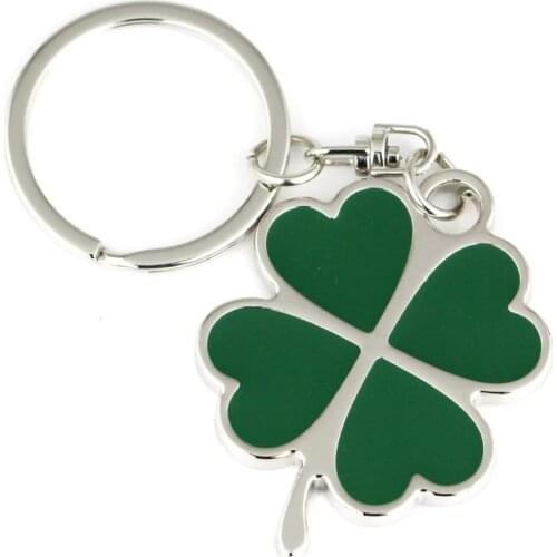 Green clover keychain cute key chain for women key holder high quality portachiavi chaveiro llaveros hombre bag charm