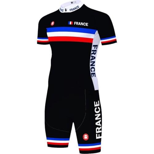 2021 france One Piece triathlon Skinsuit Roupa De Ciclismo Masculino Conjunto Ciclismo Uniforme Ciclismo Hombre 자전거의류 Ropa