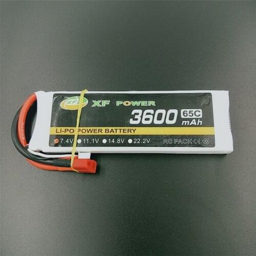 2S Lipo Battery 7.4V 3600mAh 65C T Tamiya Plug Polymer Battery for WL Toys Feiyue 1:8 1:10 4WD RC Car High speed Trucks