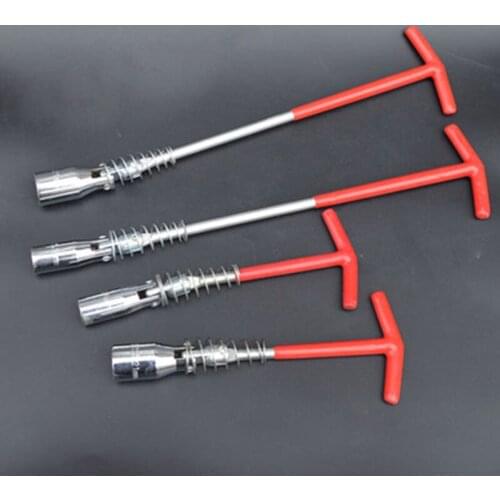 4pcs T-Handle Universal Joint Spark Plug Socket Wrench 16/21mm Remover Installer