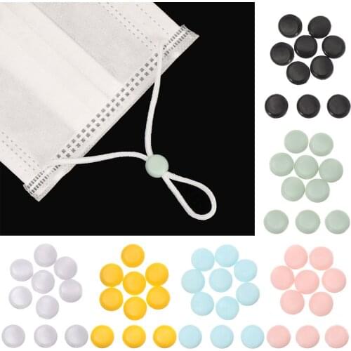 5000Pcs New Adjustable Beads Anti-slip Mask Buckle Elastic Band Cap Plastic Flat Buckle Mask Stopper Ear Cord Drawstring Button