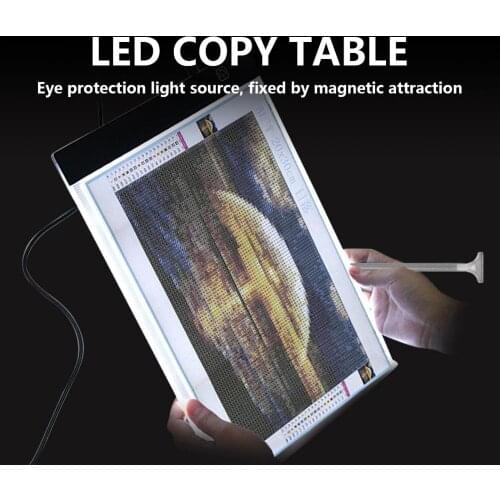 A4 LED Light Pad for Diamond Painting USB Powered Light Board Adjustable Brightness Light Board for 5D Diamond Embroidery