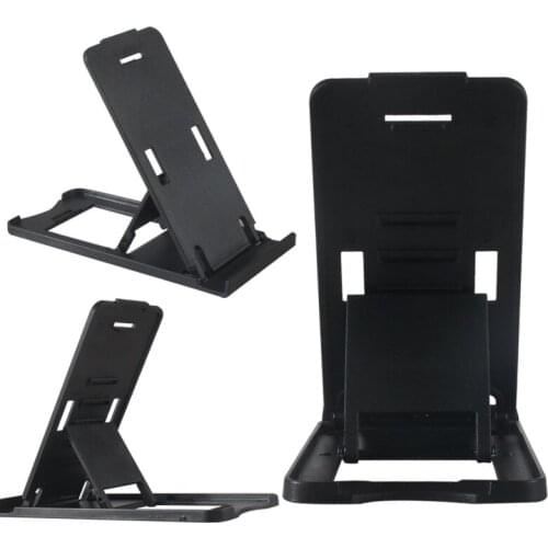 Phone Holder Tablet Holder Universal Portable Mini Desk Holder Black Stand Foldable for Apple, Xiaomi, Samsung, Huawei