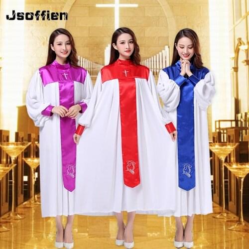 Hymn Clothing Christian Church Choir Saint Costume Woman Clergy Robes Poetry Class Service Nun Costume Christian Sing Robe