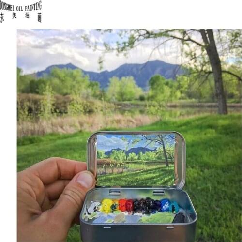 Oil Painting Mini World Famous on Small Thin Board Match Framework High Quality Natural Scenery 2021022002