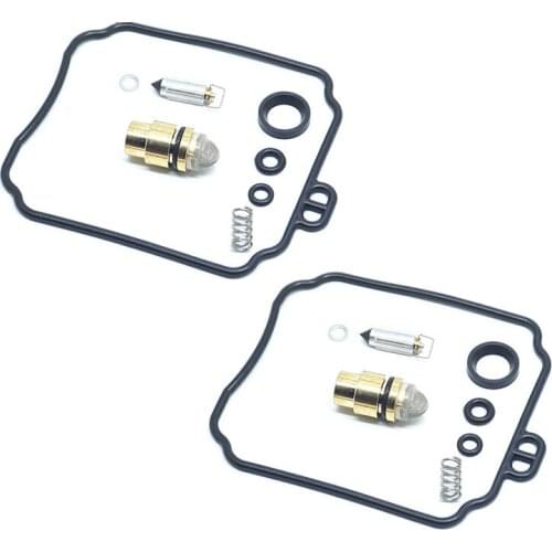For YAMAHA XVS250 Drag Star 2001 2002 2003 2004 2005-2017 XVS 250 Carburetor Repair Kit Chamber Gasket Float Vavle Seat 2 Sets