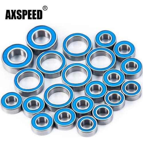 AXSPEED 22Pcs Wheel Hub Axle Sealed Bearing Kit for Axial SCX10 90027 1/10 RC Crawler Car Truck Model Upgrade Parts