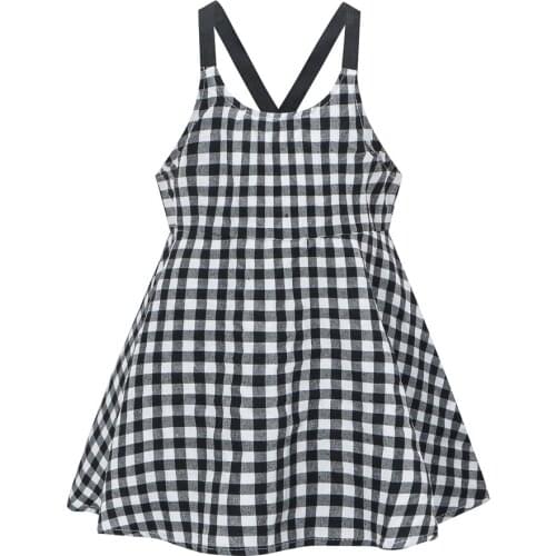 Baby girl summer dress 2020 kids dresses for little girls princess party dress black plaid children clothes toddler dresses