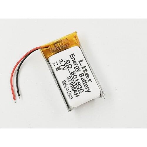 Liter energy battery Good Qulity 3.7V,370mAH,801830 Polymer lithium ion / Li-ion battery for TOY,POWER BANK,GPS,mp3,mp4