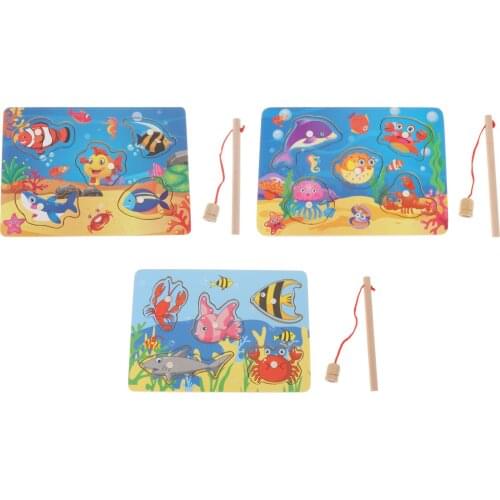 Magnetic Fishing Games Jigsaw Puzzles Kids Toy Funny Educational Sensory Toy