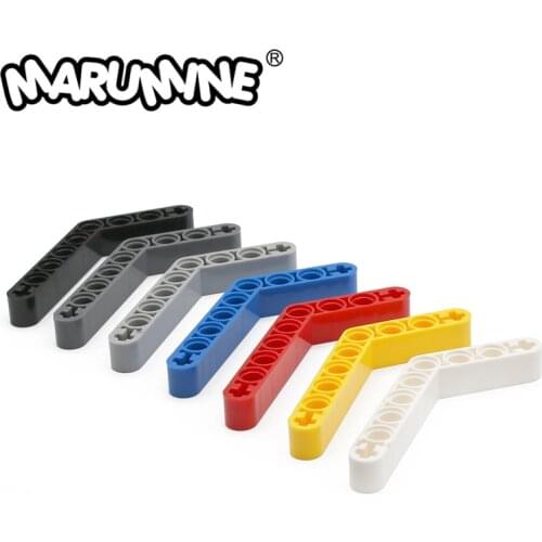 MARUMINE 30PCS Technic Beams 6x4 Liftarm Bent Thick Building Block Parts Toys For Educational 6629 Compatible Enlighten Brick