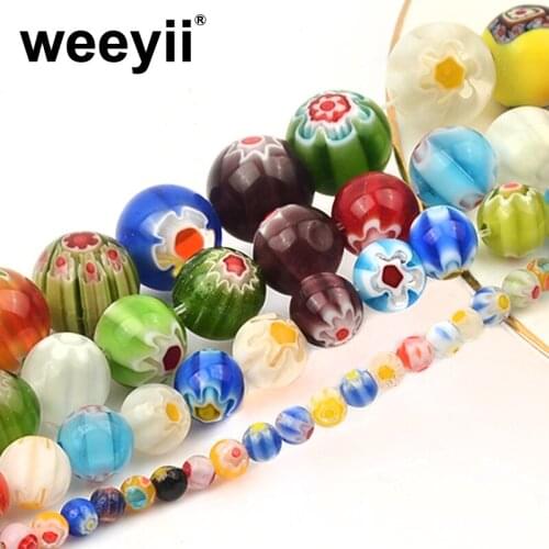 Many Colors Round Pattern Glass Beads Circles loose Beads For Jewelry Making DIY Charm Bracelet Necklace Findings