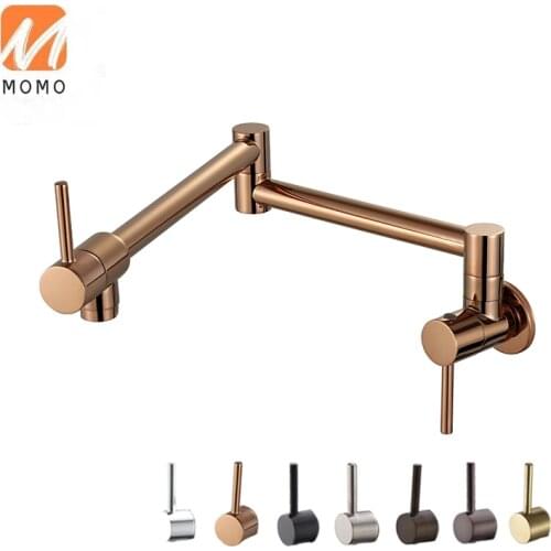 Wall Mounted Rose Gold Pot Filler Faucet tap