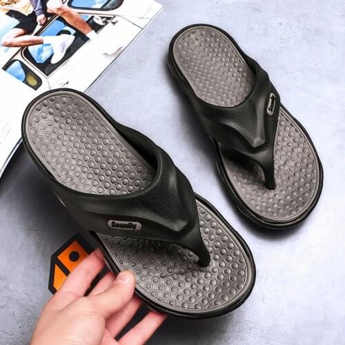 2021 New Summer Flip Flop Men Casual Slippers Leisure Soft Slides Eva Massage Beach Lightweight Shoes Casquette Homme TUX355