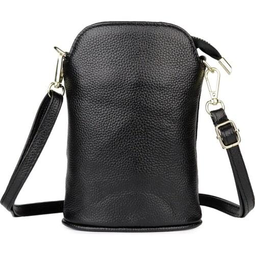 New Arrivals Premium Genuine Leather Small Mobile Phone Bags Hot Fashion Style Multi-function Ladies Messenger Bags Female Bags