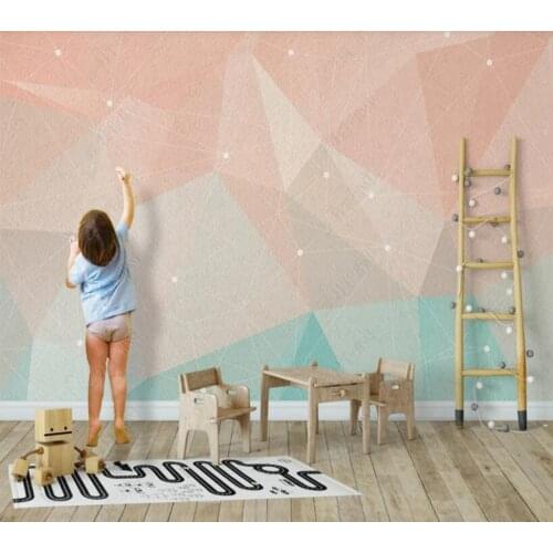 Custom papel parede block collision three-dimensional geometry for living room bedroom sofa background wall decoration wallpaper