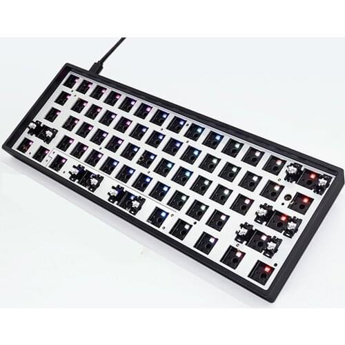 GK61X USB-C RGB Backlight Hotswap Custom DIY Wired Kit for 60% Mechanical Keyboard Wide Compatibility