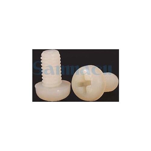 Qty100 M2 Metric Full Nylon Phillips Cross Pan Head Machine Screws