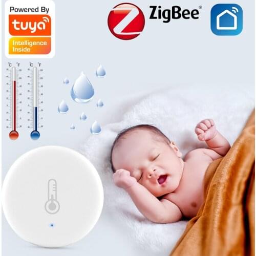Tuya App ZigBee Smart Temperature Humidity Sensor Wireless APP Control Alarm System With Zigbee Hub One-key linkage alarm