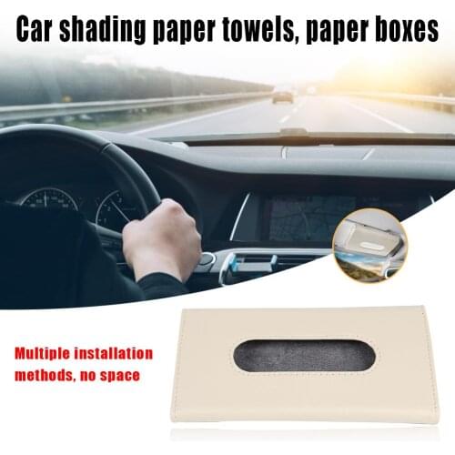 Universal Car Sun Visor Tissue Box Holder High Quality Leather Environmentally Friendly Leather Cover Auto Interior Styling