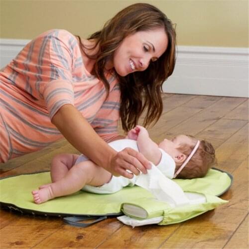 Waterproof Baby Changing Mat Portable Diaper Changing Pad Travel Nappy Changing Station Kit Diaper Care Products Hangs Stroller