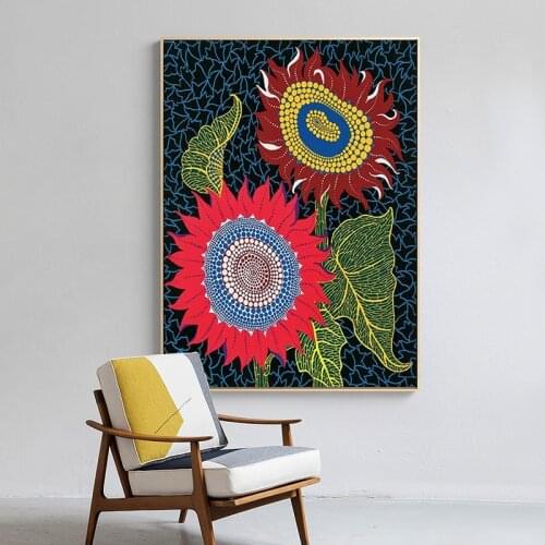 Yayoi Kusama Purple Pumpkin Canvas Oil Painting Posters and Prints Quadros Wall Art Picture for Living Room Home Decor Cuadros