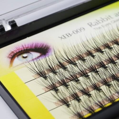 Natrual 0.10mm C Curl Super Soft Faux Rabbit Fur Lashes 20D Mink Fake False Eyelashes Cilia Beauty Makeup Eyelash Extension